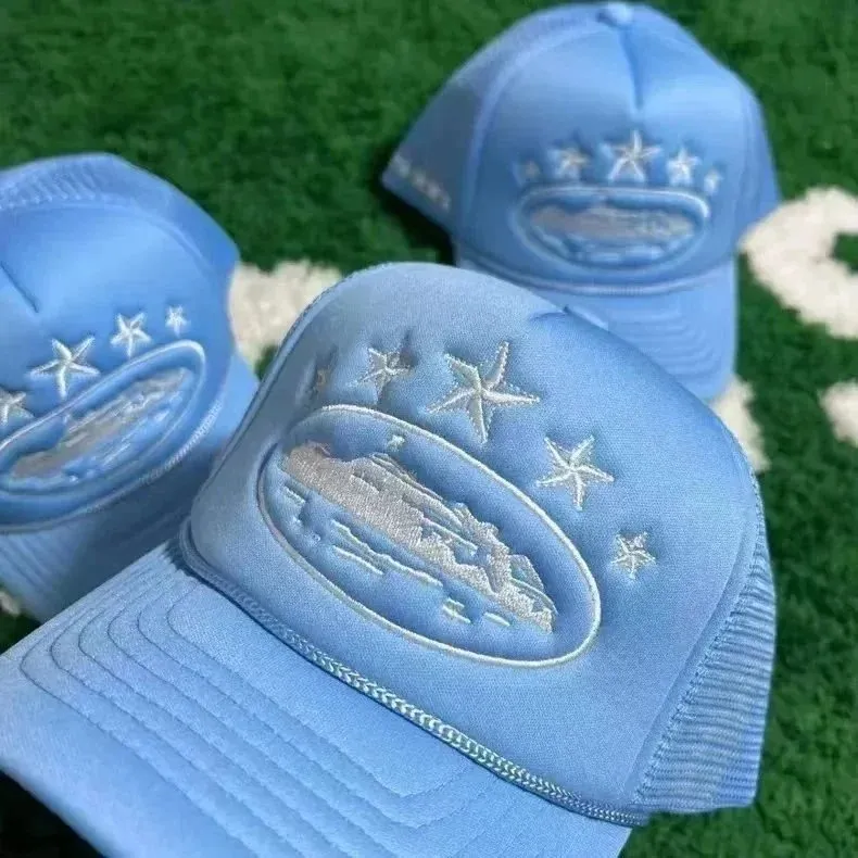 Blue Star & Ship Embroidered Trucker Hat