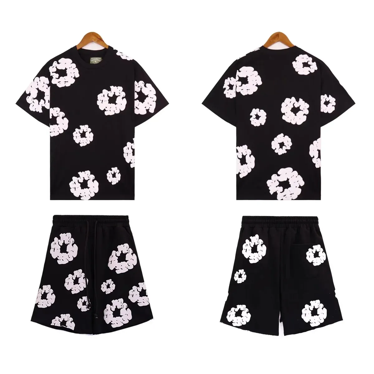 Scrunchie Print T-Shirt/Shorts Set [8 styles]