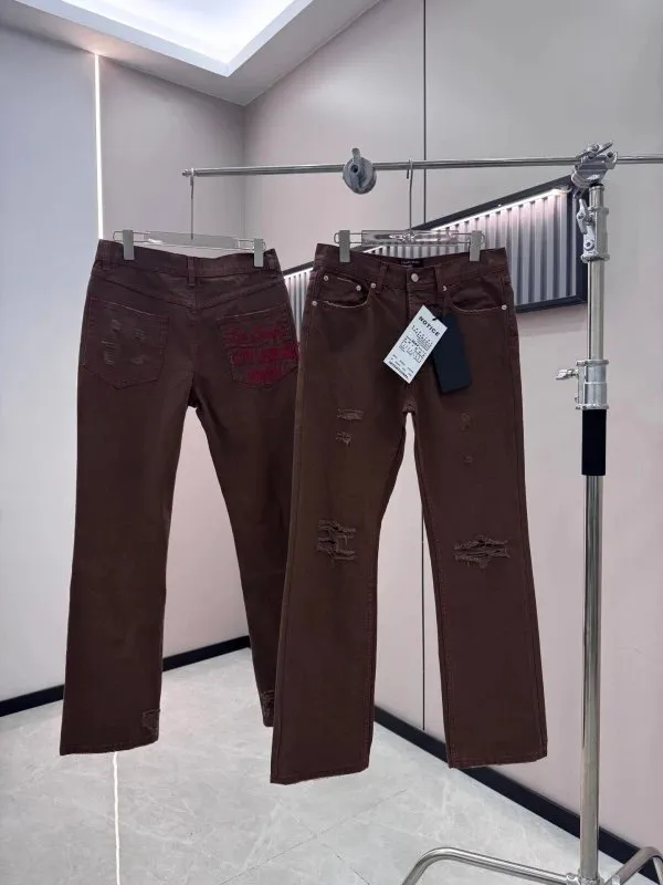 Dolce & Gabbana Distressed Brown Denim Pants [1 style]
