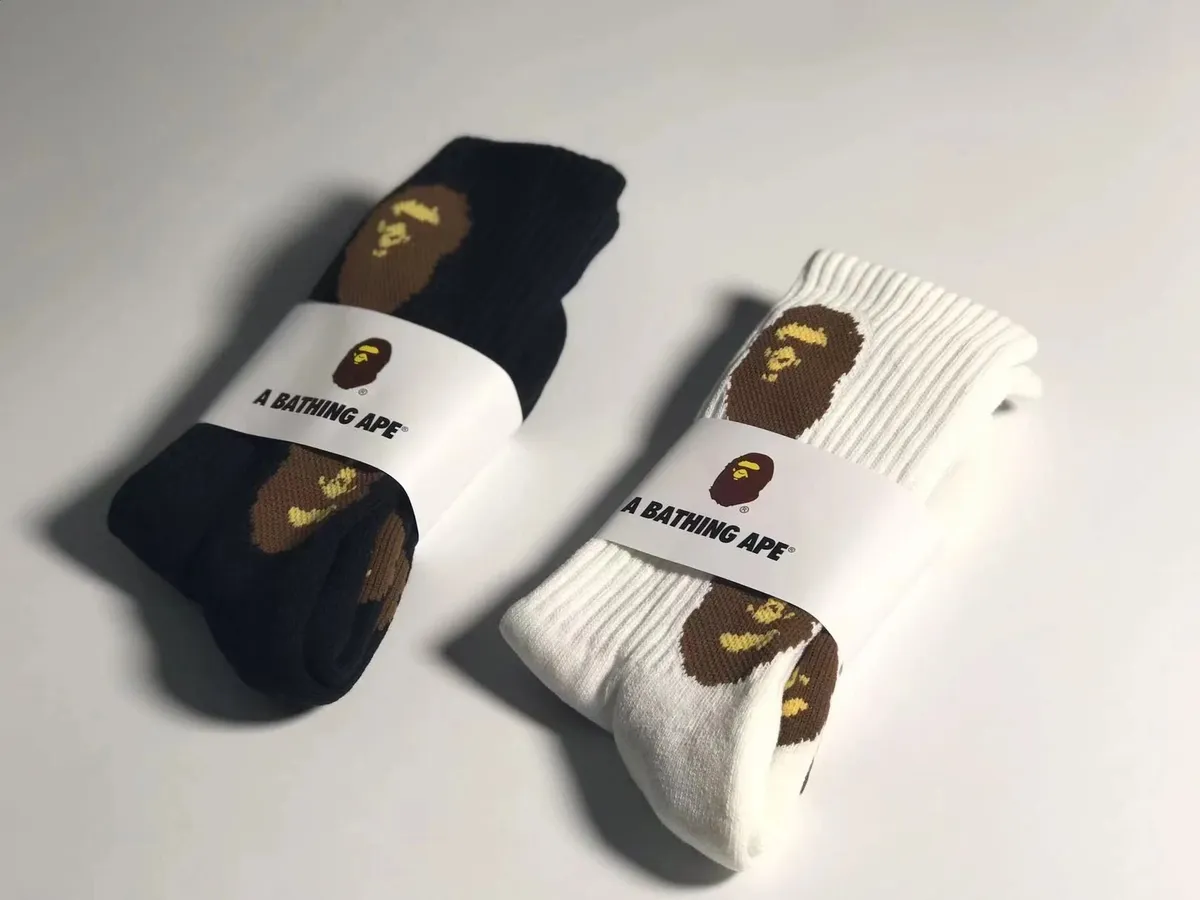 A Bathing Ape Bape Head Socks