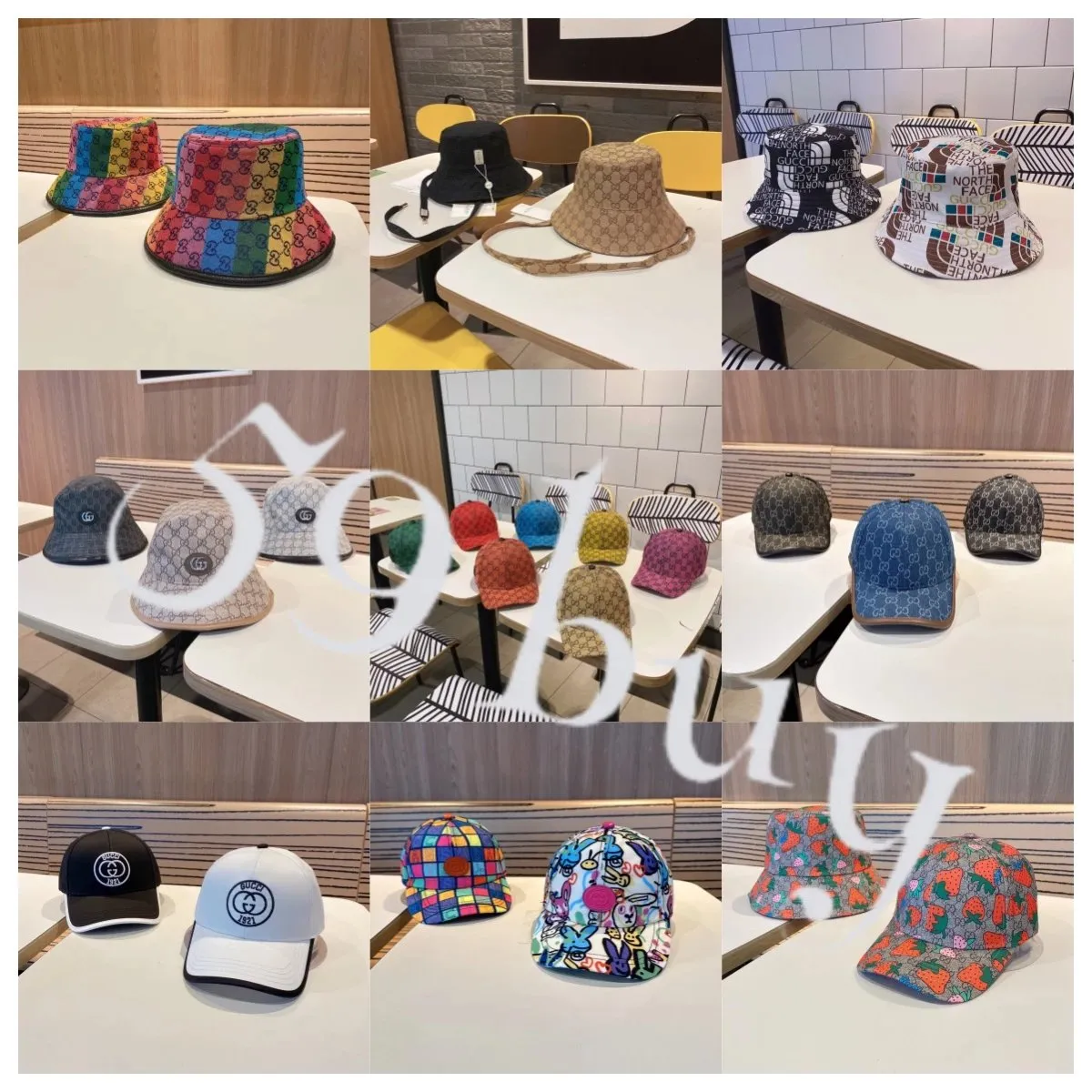Gucci GG Supreme / The North Face Bucket Hats & Caps [40 styles]