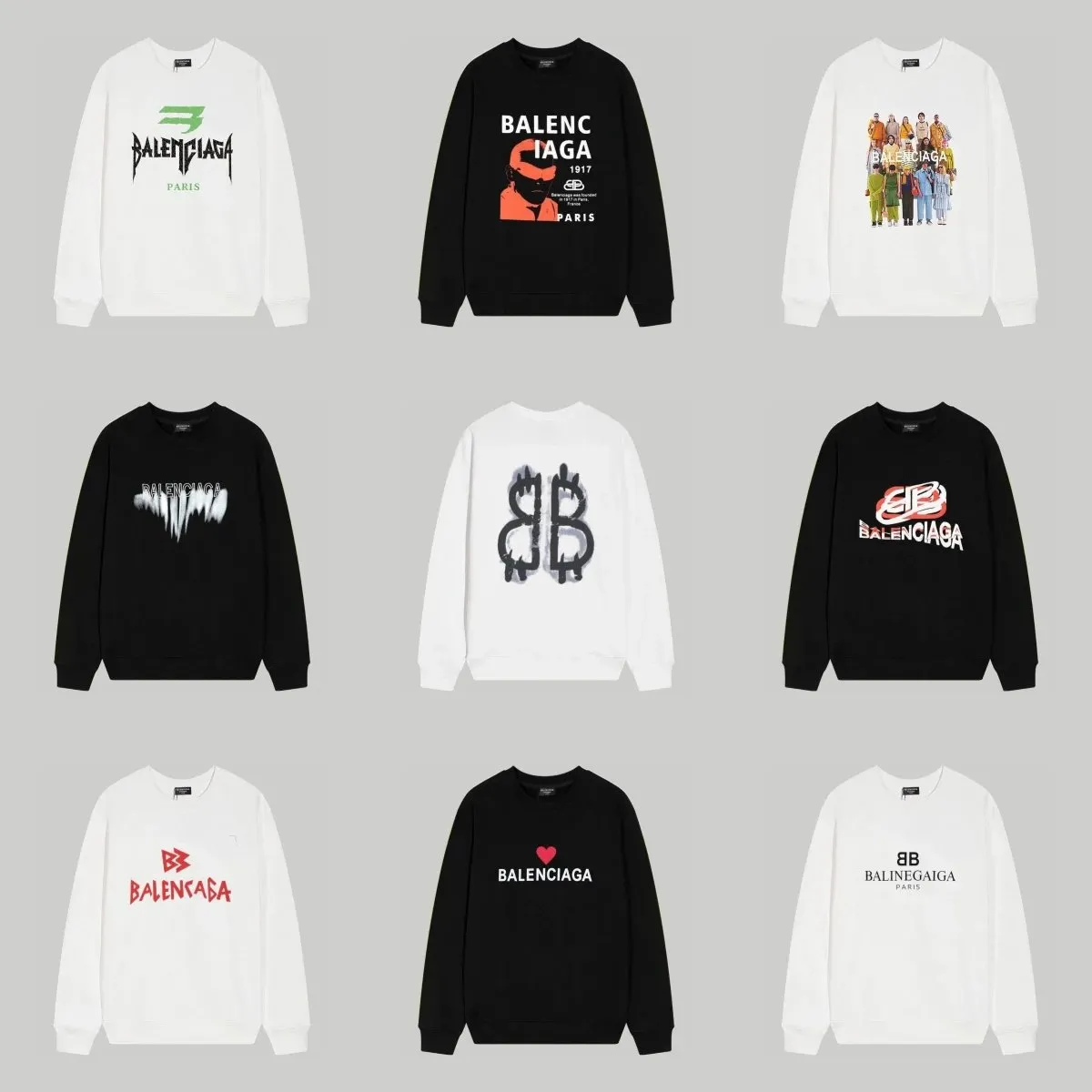 Balenciaga Logo Print Sweatshirts [40 styles]