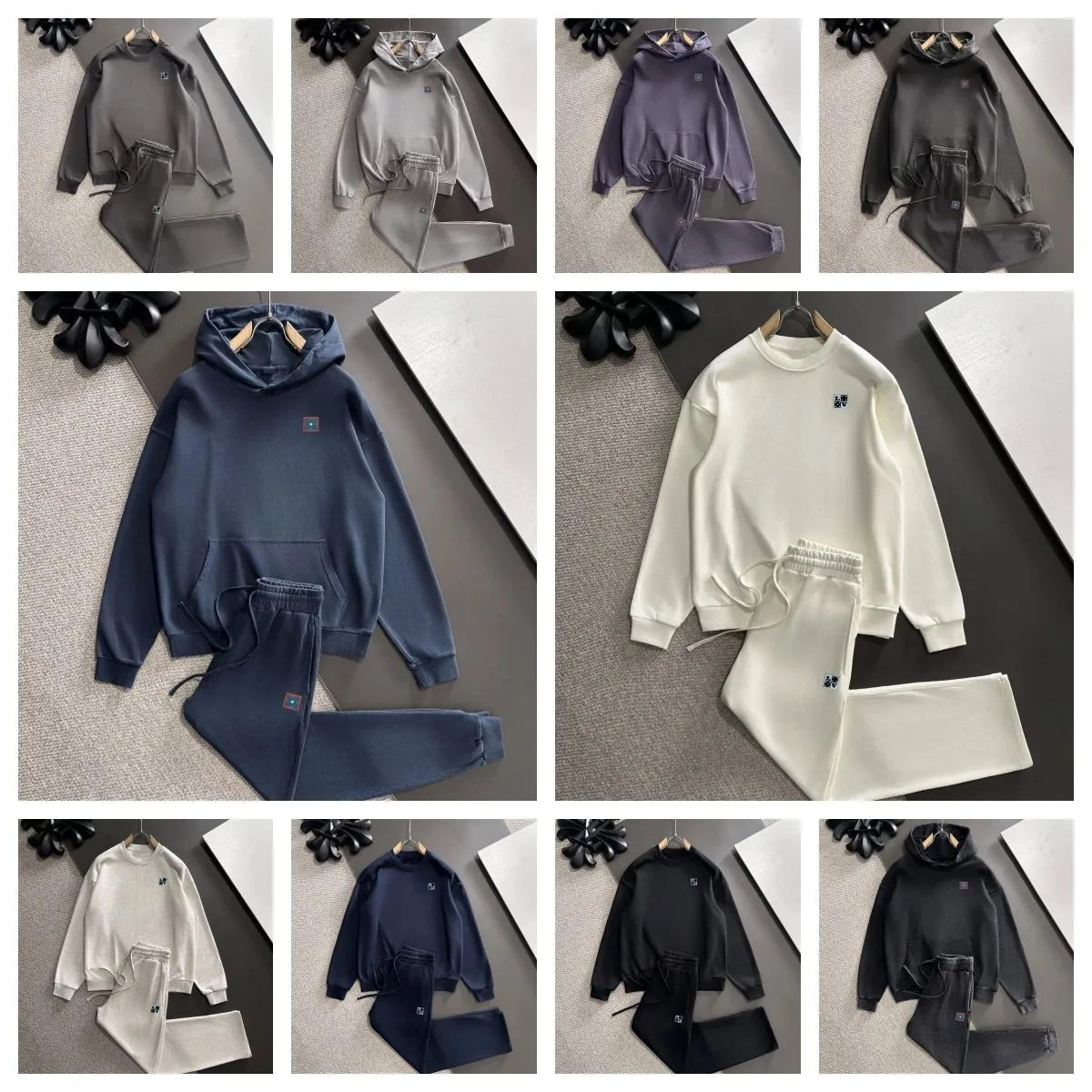 Minimalist Patch Logo Hoodie & Jogger Set [10 styles]