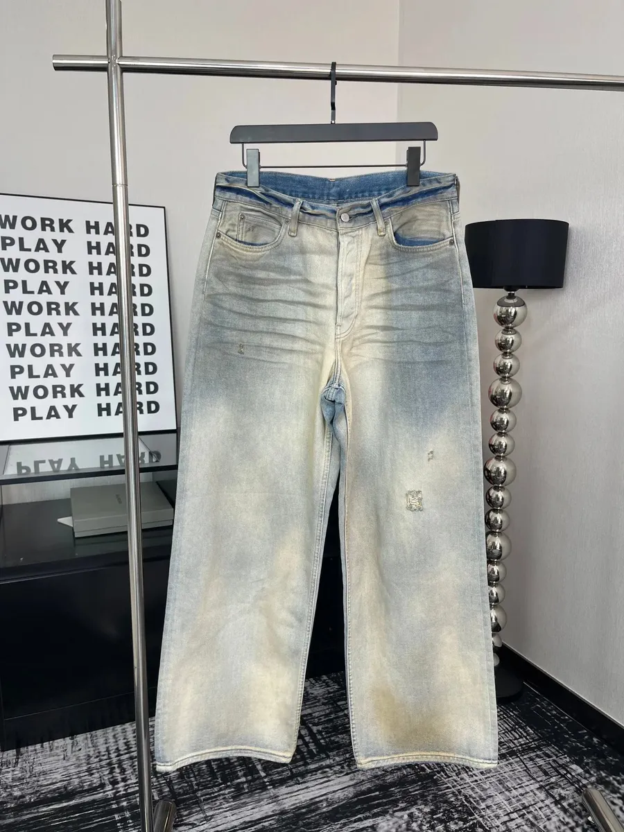 R13 R-13 Distressed Wide-Leg Jeans