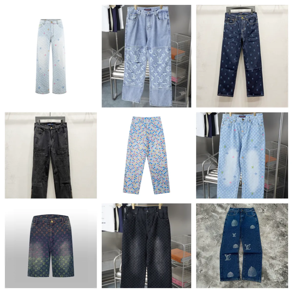 Louis Vuitton Monogram Denim Jeans [9 styles]