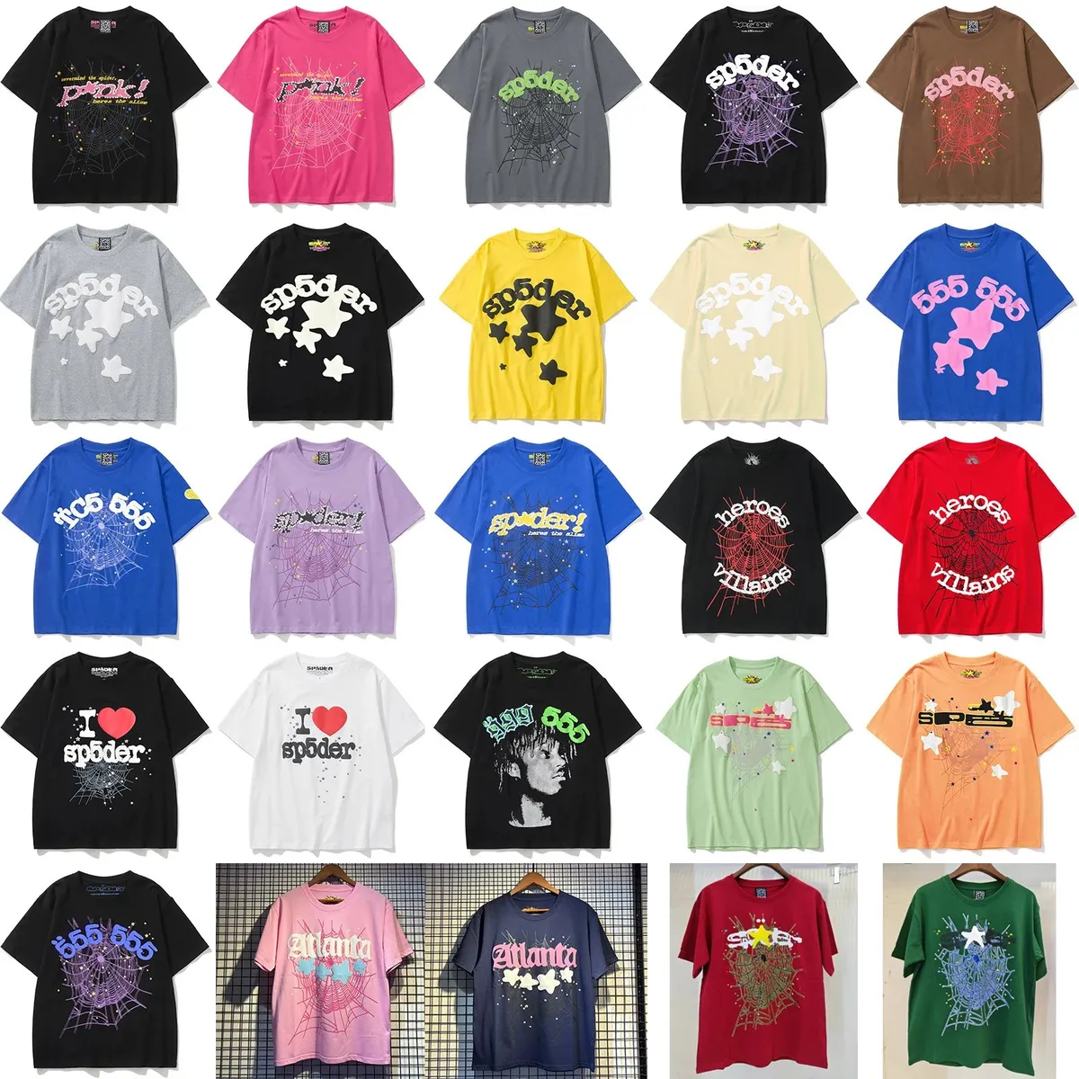 Sp5der Web Graphic T-Shirts [32 styles]