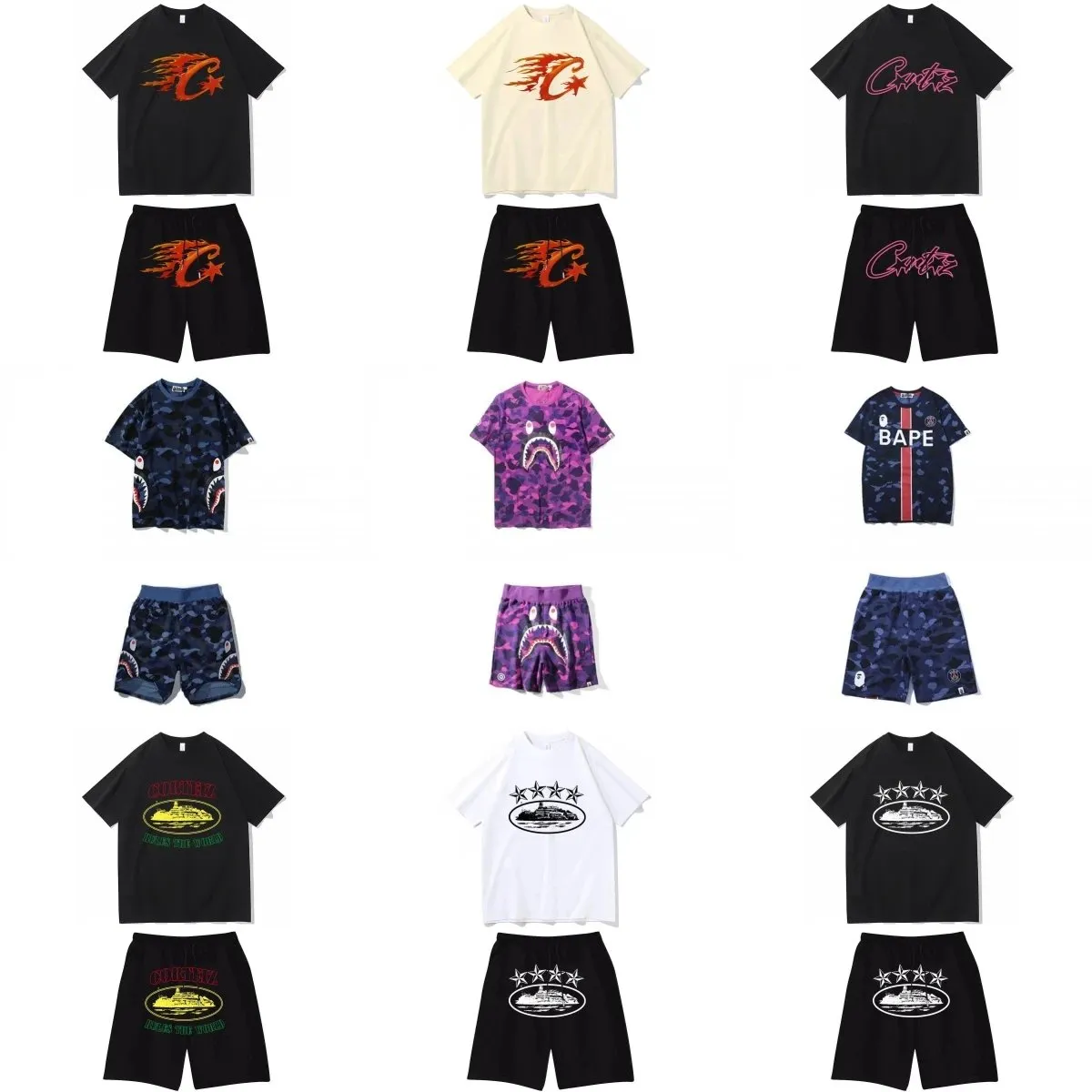 BAPE Shark Camo / Corte / Cruise Ship T-Shirt/Shorts [39 styles]