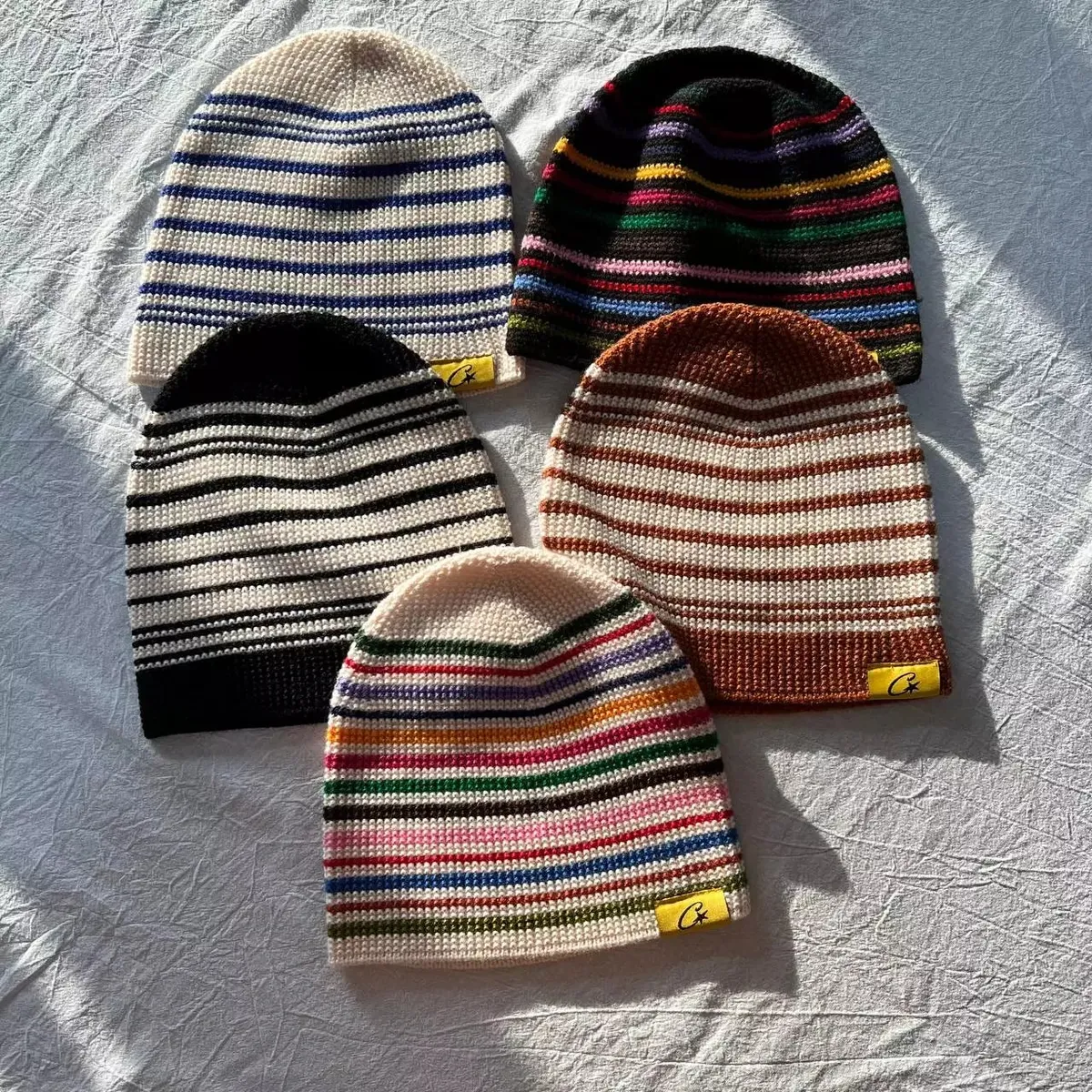 C+ Striped Knit Beanie