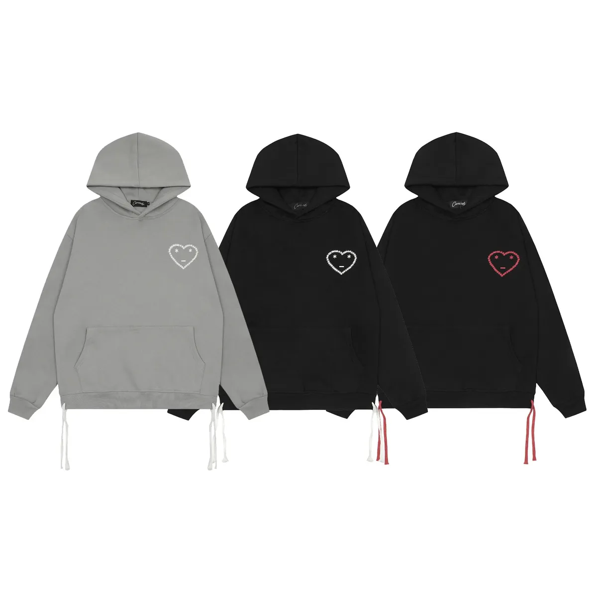 Cavalli Hoodie with Embroidered Heart Design [8 styles]
