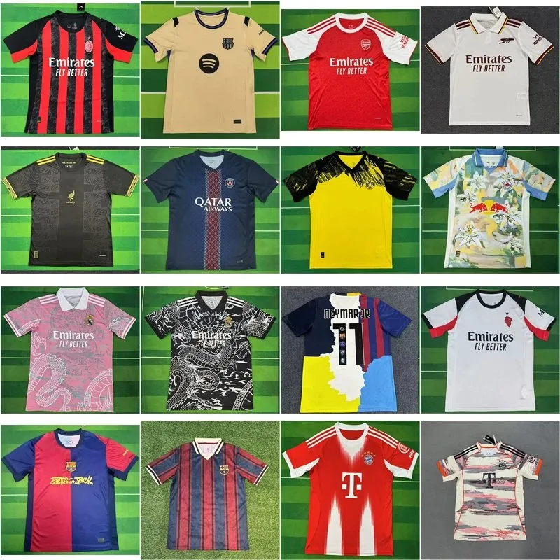 AC Milan, FC Barcelona, Arsenal, Paris Saint-Germain, Borussia Dortmund, Real Madrid, Bayern Munich Official Soccer Jerseys [40 styles]