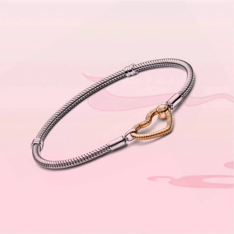 Pandora Heart Clasp Snake Chain Bracelet [40 styles]