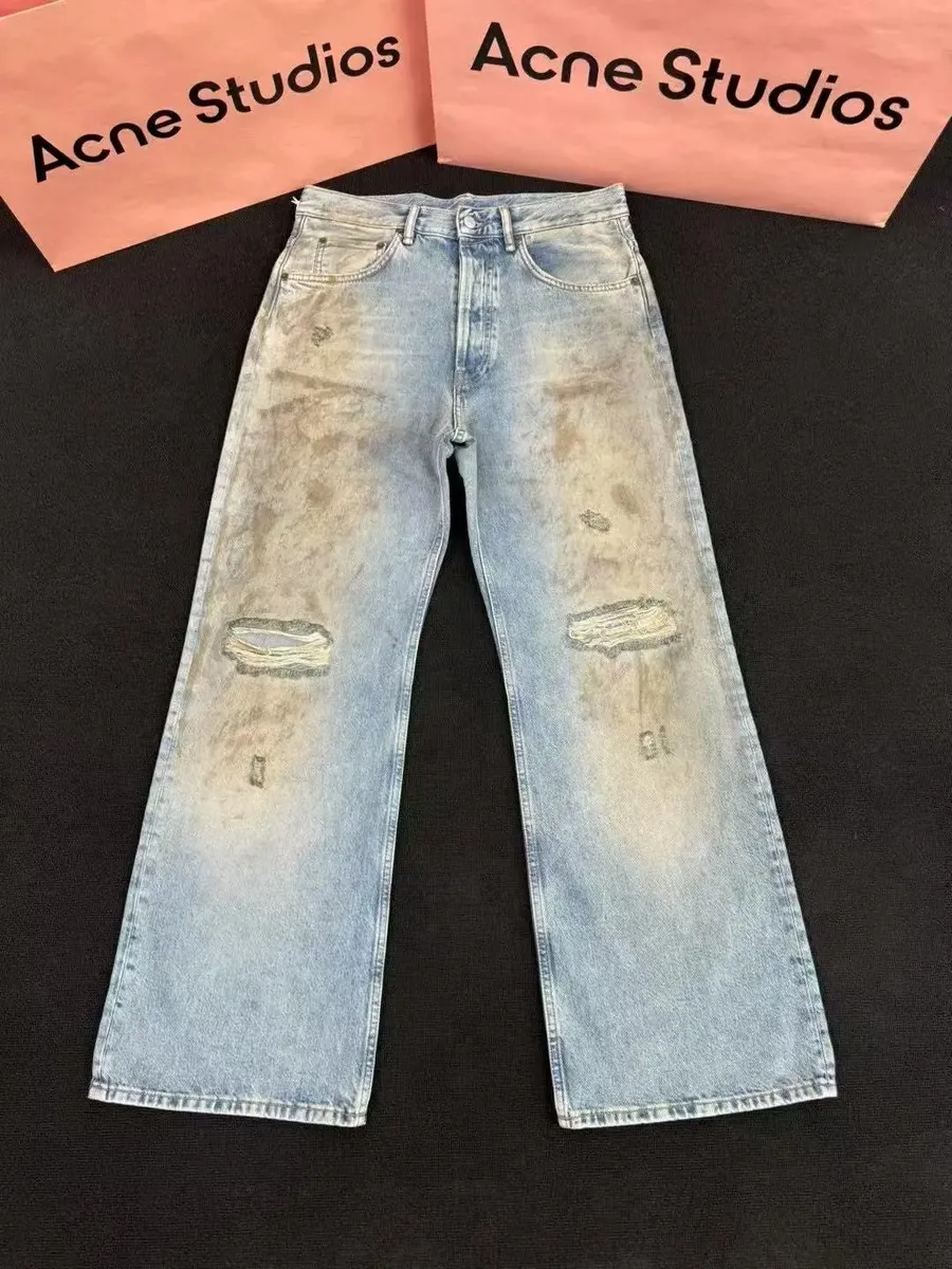 Acne Studios Distressed Wide-Leg Jeans
