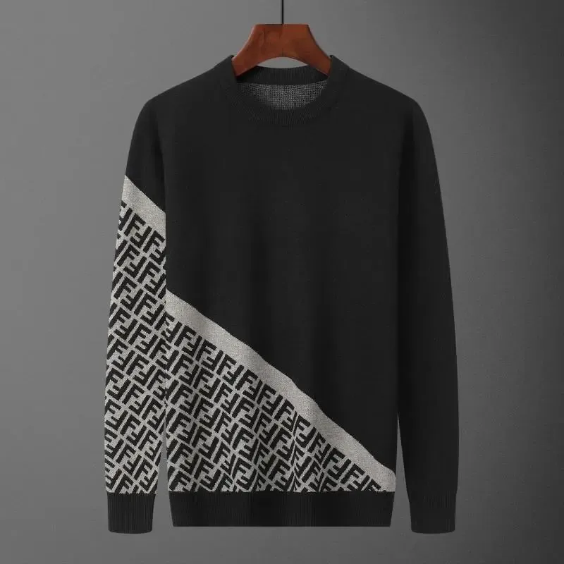 Fendi FF Logo Diagonal Print Sweater