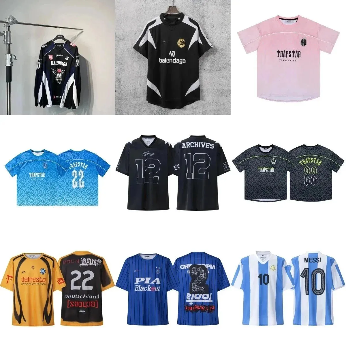 Balenciaga x Trapstar Football Jerseys [Multiple Designs & Colors]