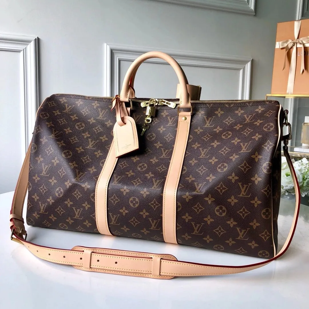 Louis Vuitton Monogram Keepall Bandoulière 50 Travel Bag