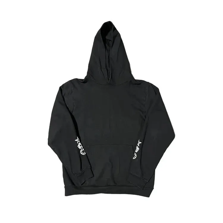 Black Hoodie with Sleeve Graphics