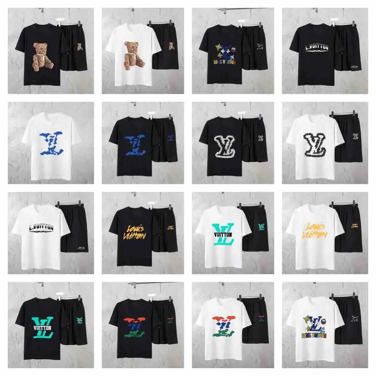 Louis Vuitton Monogram T-Shirt/Shorts Set [16 styles]