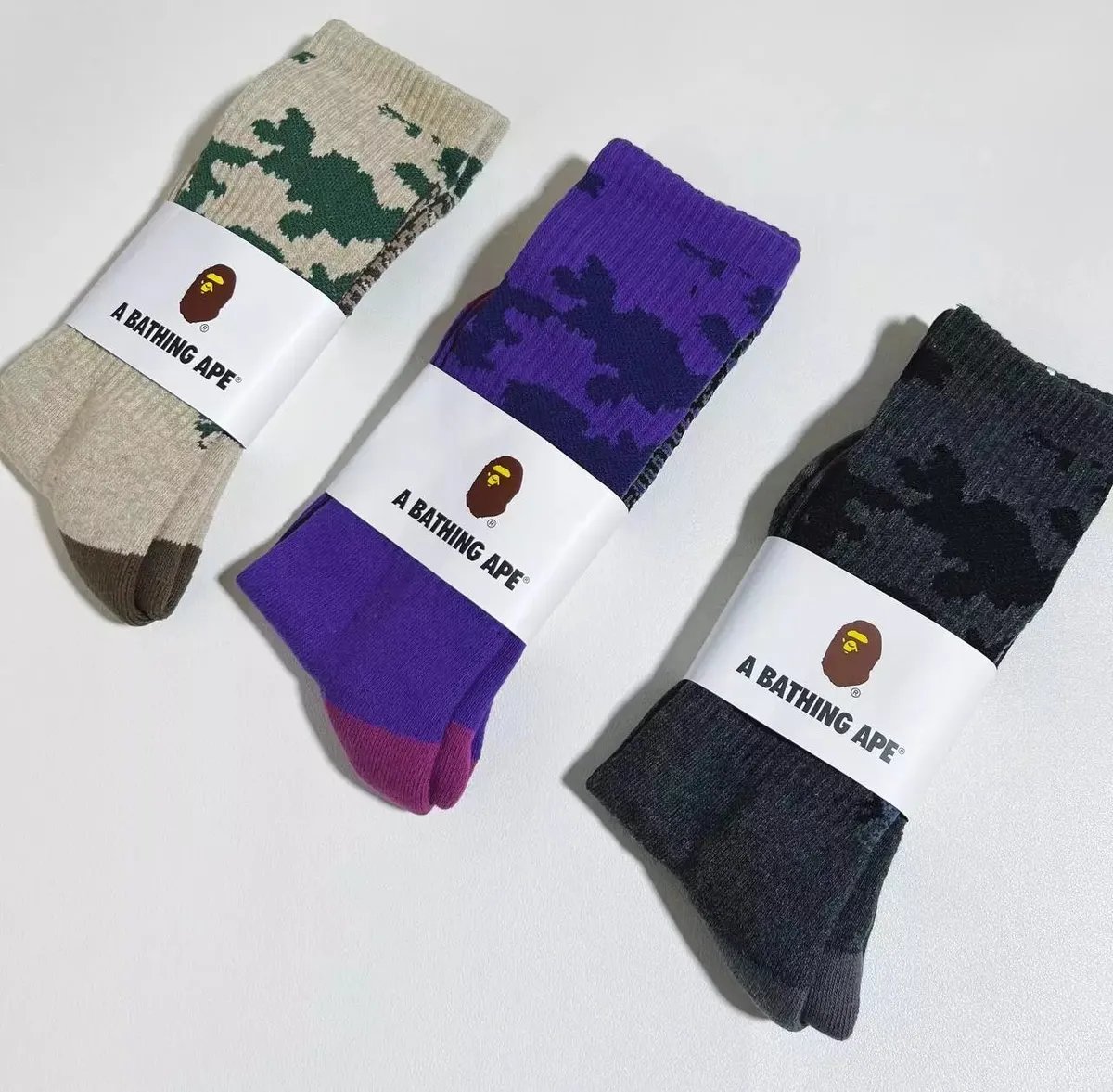 A Bathing Ape Camo Socks