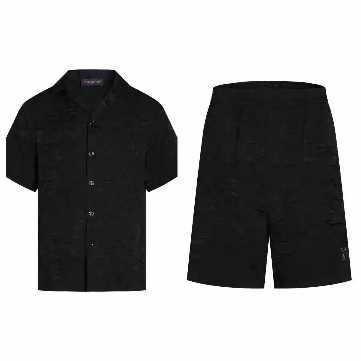 Louis Vuitton Monogram Textured Shirt and Shorts Set [2 styles]