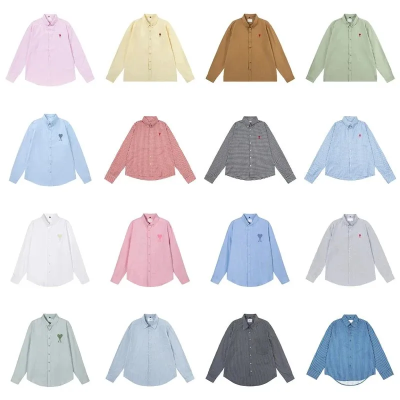 Heart Logo Long-Sleeve Button-Up Shirts [26 styles]