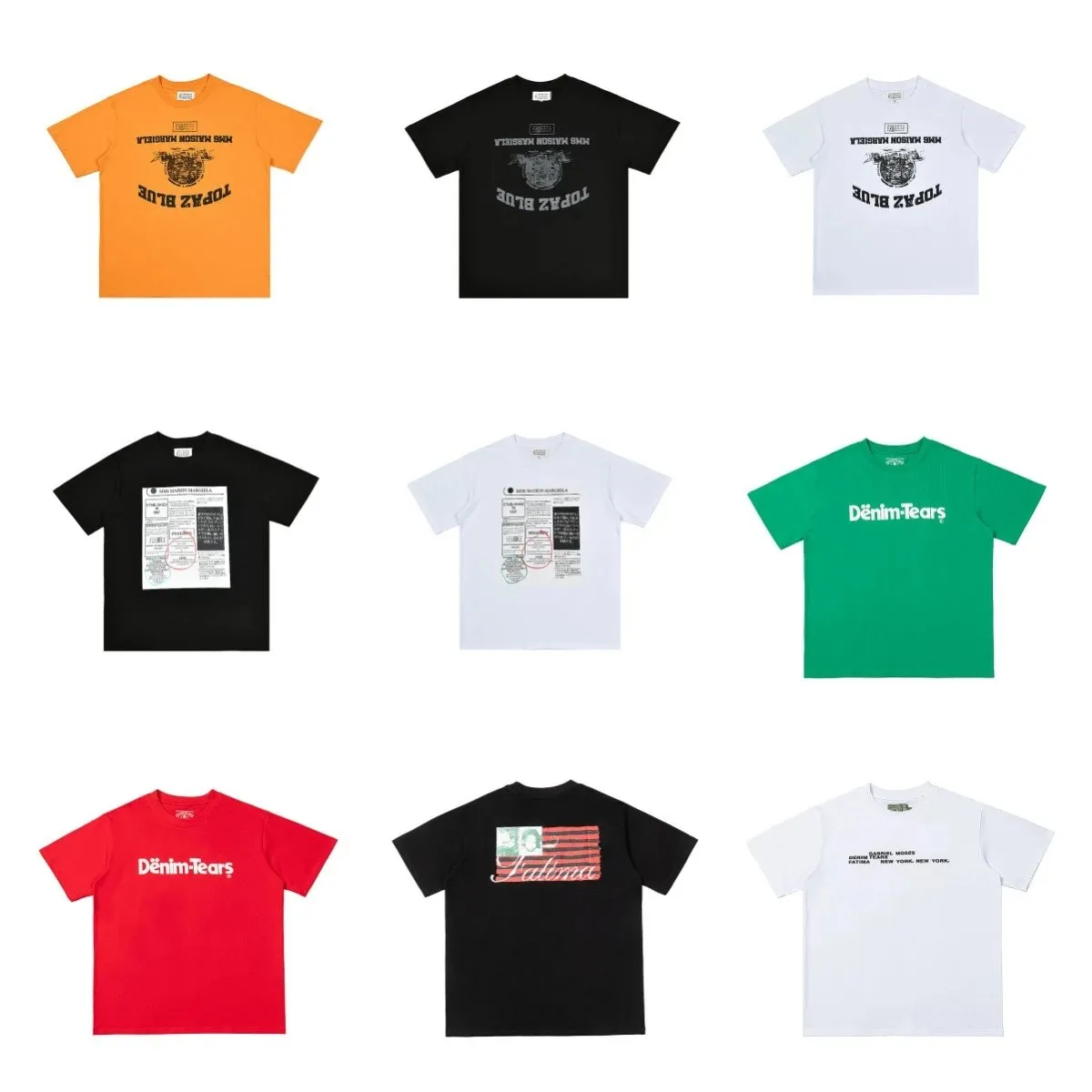 Maison Margiela Topaz Blue / Denim Tears T-Shirts [40 styles]