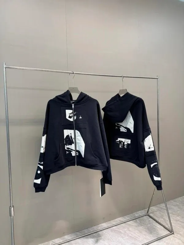 Graphic Print Zip-Up Hoodie [1 style]