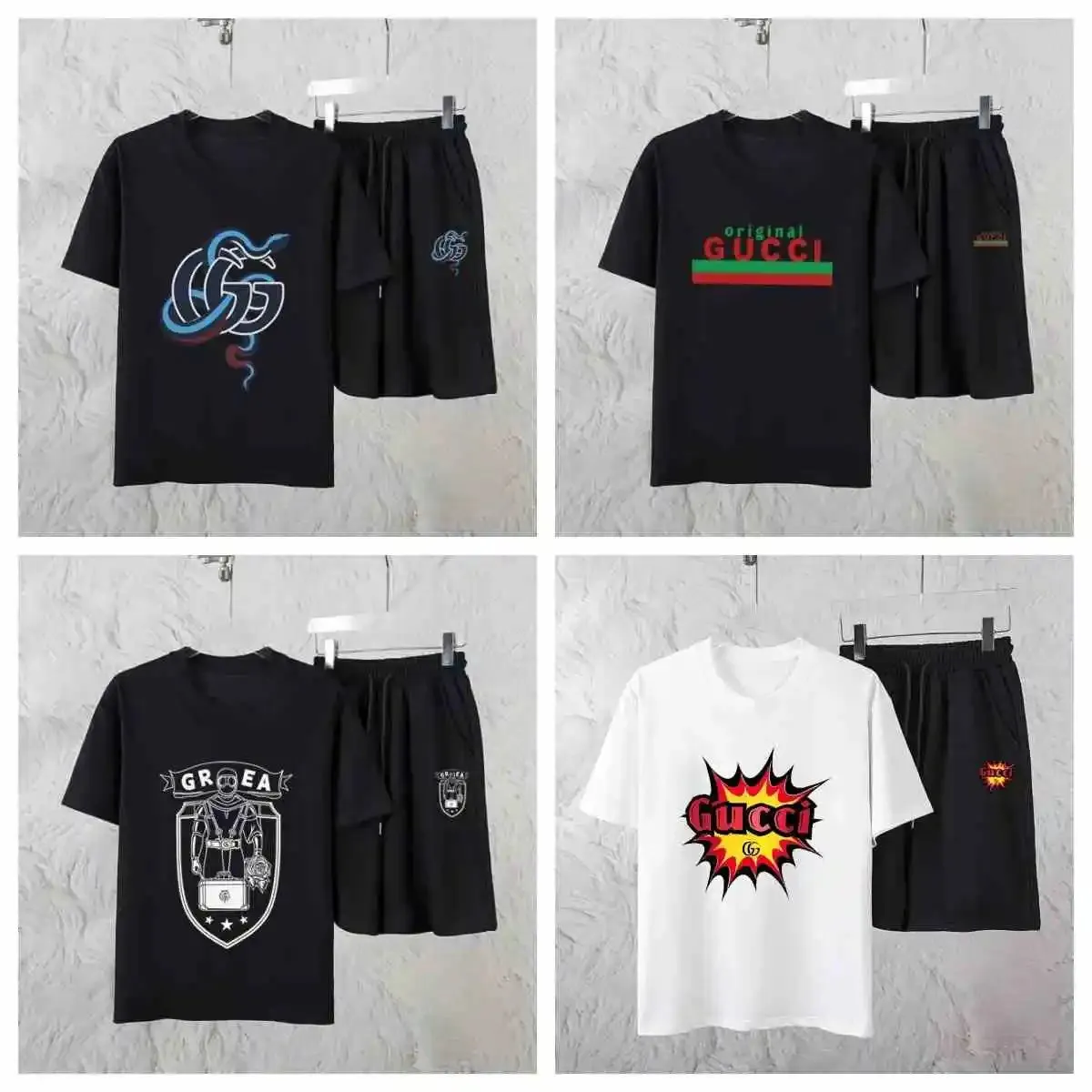 Gucci Graphic T-Shirt/Shorts Set [4 styles]