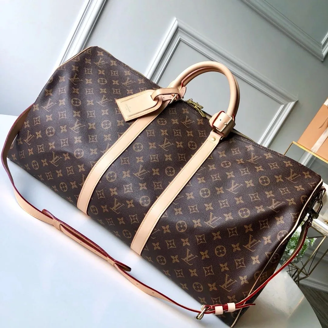 Louis Vuitton Monogram Keepall Bandoulière 50 Travel Bag