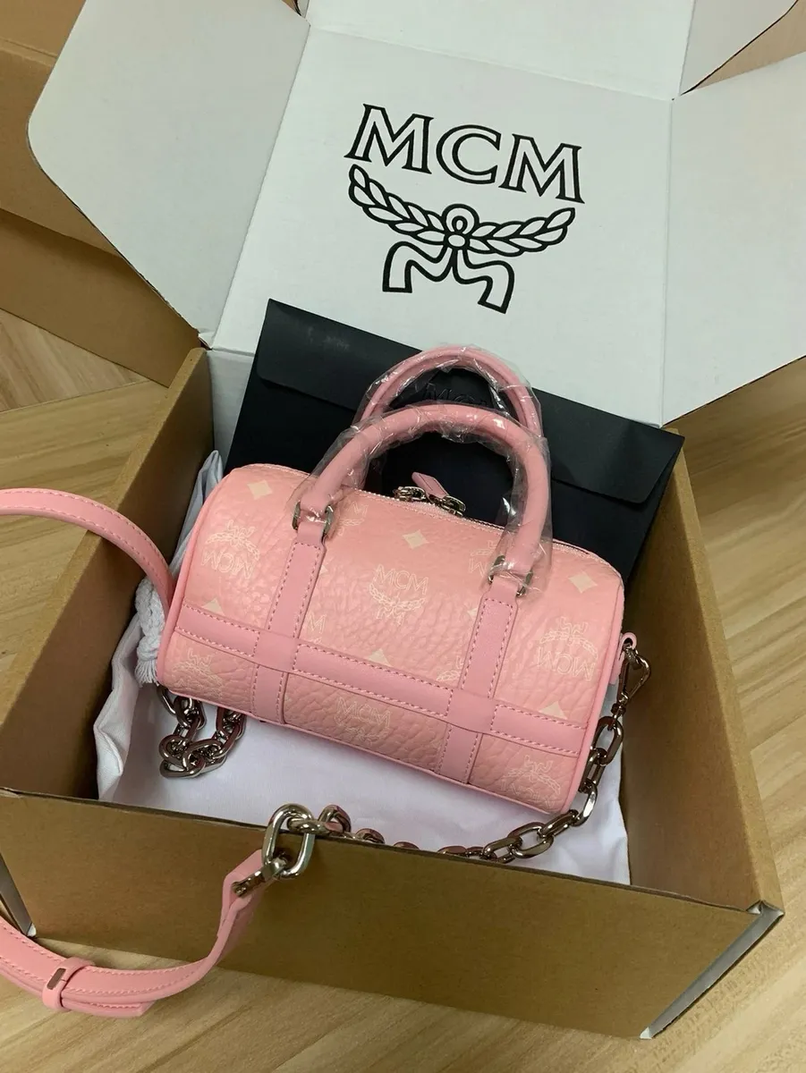 MCM Visetos Mini Bowler Bag