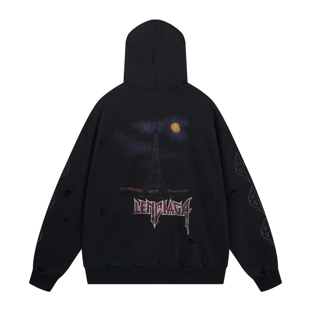 Balenciaga Eiffel Tower Graphic Hoodie
