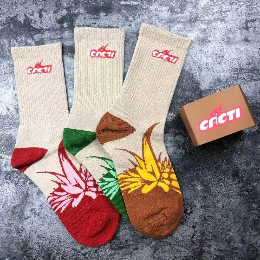 CACTI Cactus Print Crew Socks