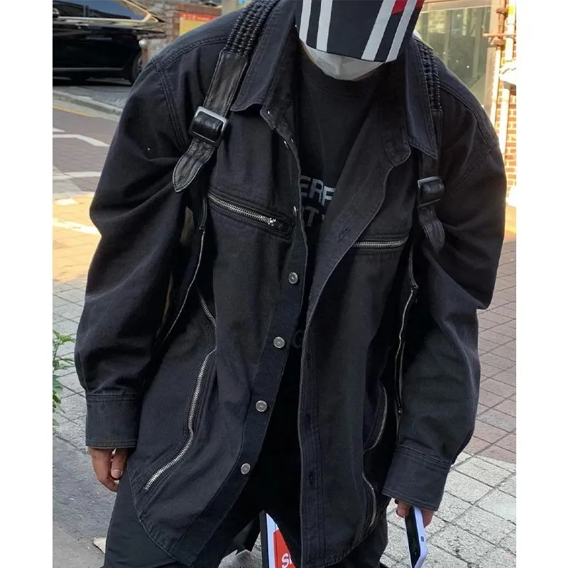 Black Zippered Utility Jacket [1 style]